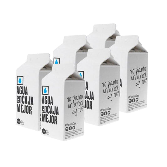Pack 6 x 500 ml Agua Mineral Natural en Caja Mejor
