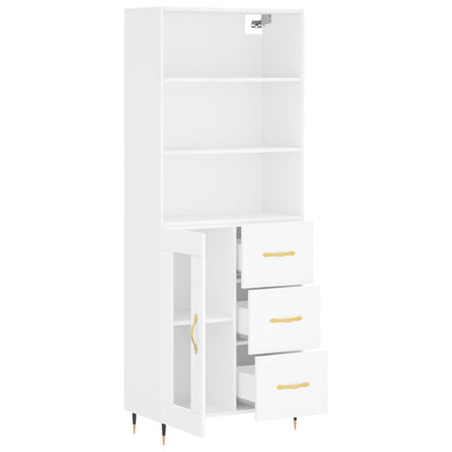Aparador Alto Madera Contrachapada Blanco 69,5x34x180 Cm_3