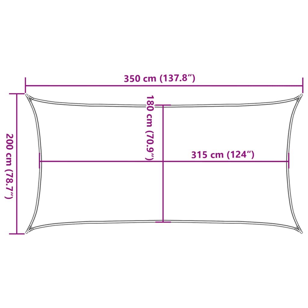 Vidaxl Toldo De Vela Azul Hdpe 160 G/m² 2x3,5 M_2