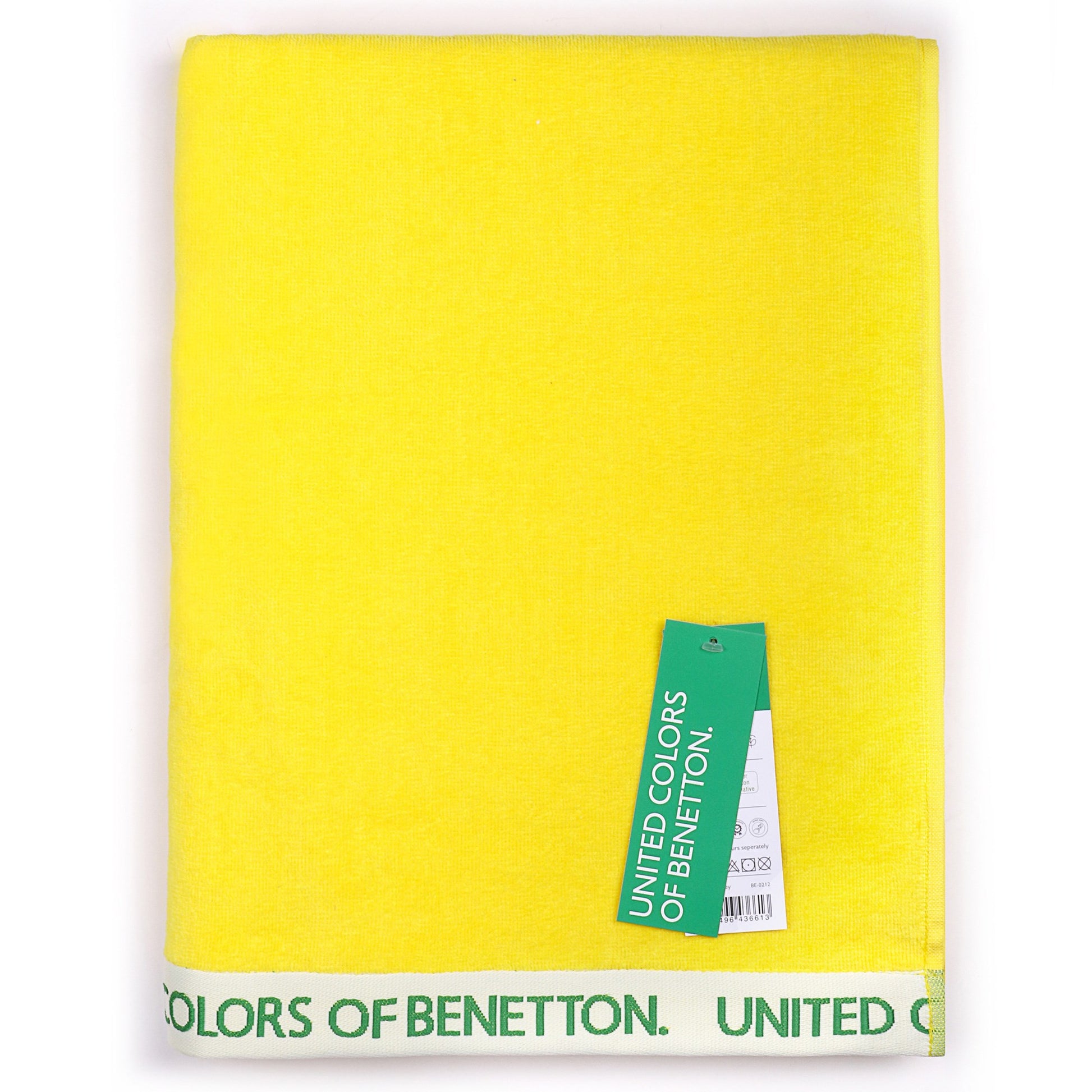 Toalla De Playa 90x160cm 380gsm Velour 100%algodon Amarillo Casa Benetton_5