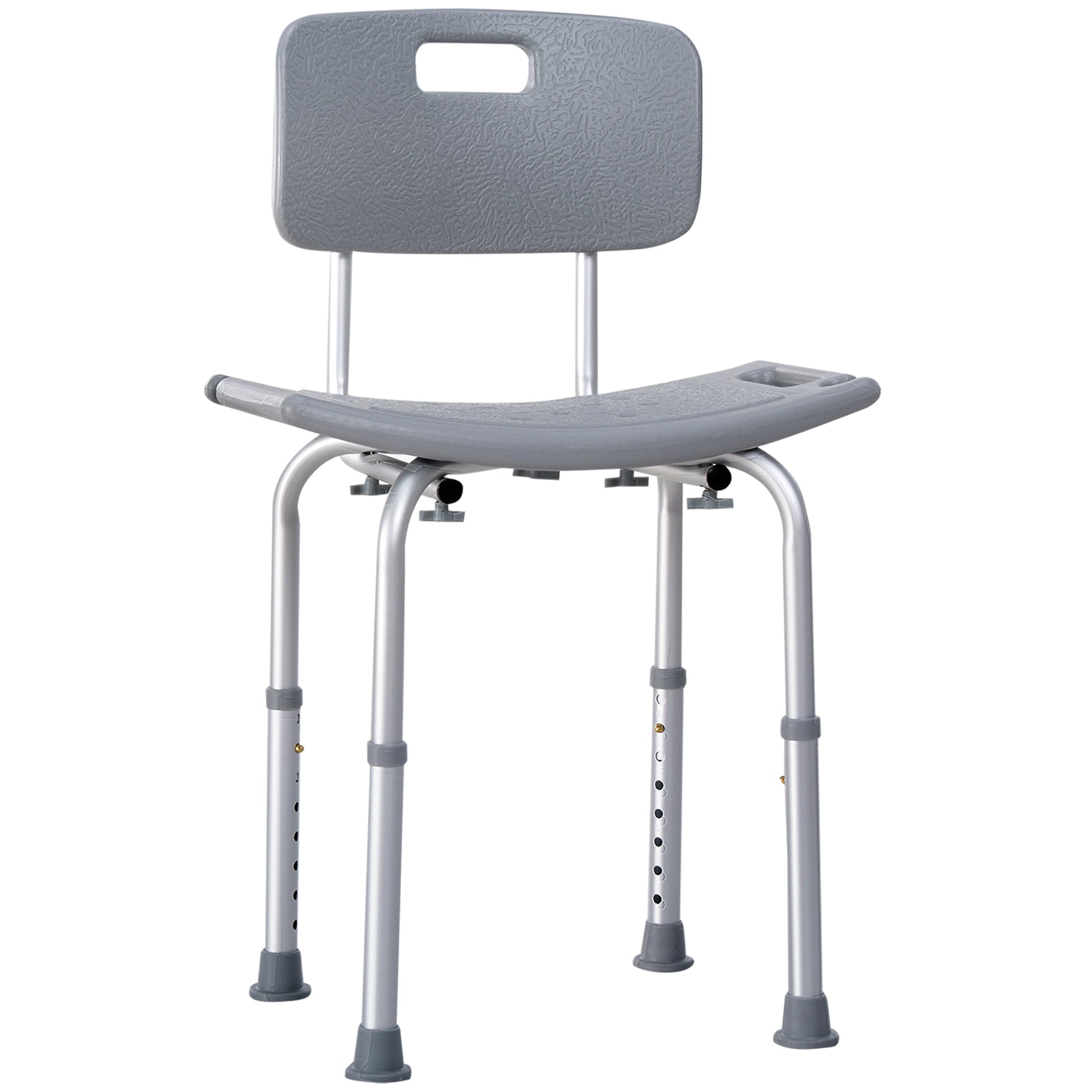 Homcom Silla Ducha Personas Mayores Con Respaldo Antideslizante Carga 136 kg_0