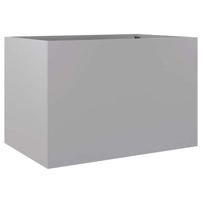 Jardinera De Acero Galvanizado Plateado 62x40x39 Cm_4