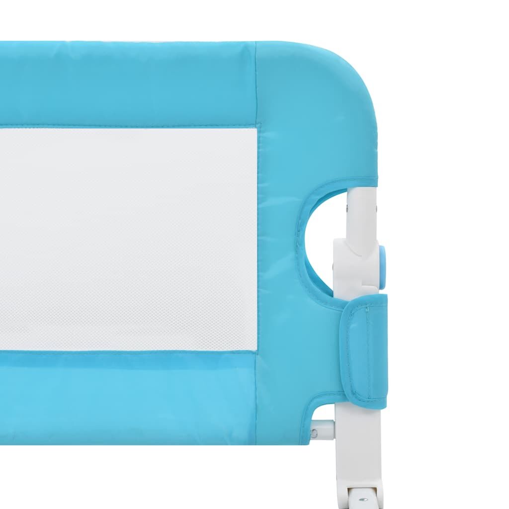 Vidaxl Barandilla De Seguridad Cama De Niño Poliéster Azul 120x42 Cm_4
