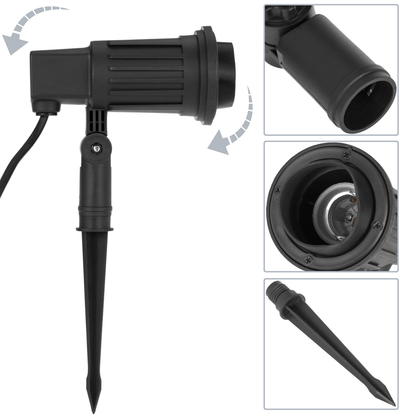 Portalámparas Ip44 50w Con Estaca Para Bombillas Par38_1