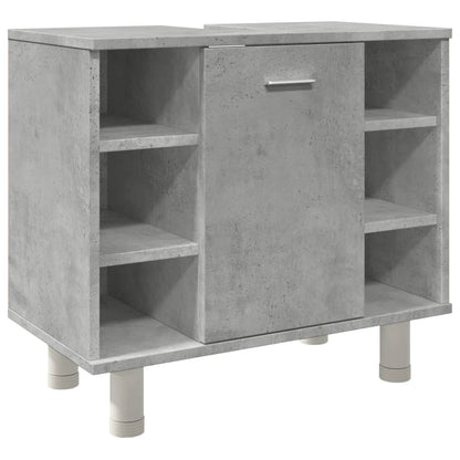 Armario De Baño Madera Ingeniería Gris Hormigón 60x32x53,5 Cm / Vetonek_0