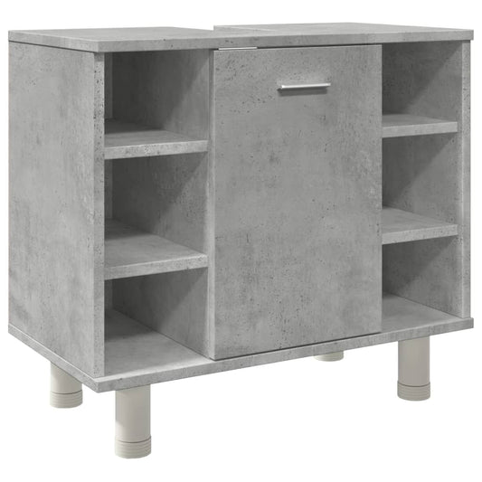Armario De Baño Madera Ingeniería Gris Hormigón 60x32x53,5 Cm / Vetonek_0