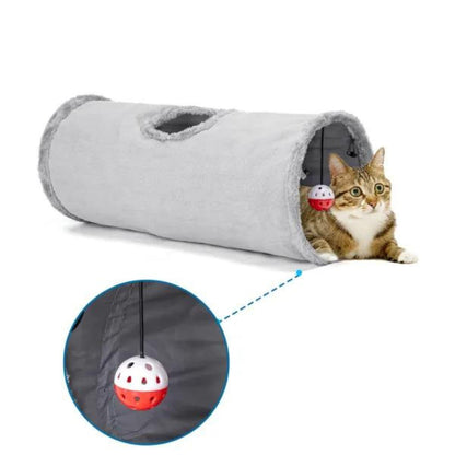 Túnel de juegos con forro para gatos Nobleza