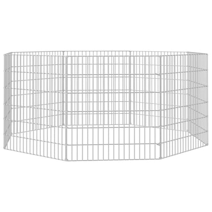 Vidaxl Recinto Animales Corral 8 Paneles Hierro Galvanizado 54x60 Cm_3