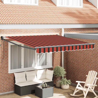 Toldo Retráctil Automático Naranja Y Marrón 3x2,5 M_1