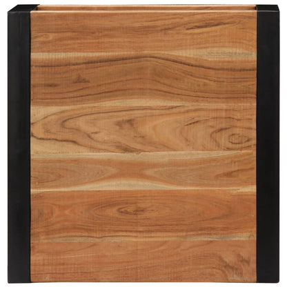 Mesa De Centro De Madera Maciza De Acacia 60x60x40 Cm_3