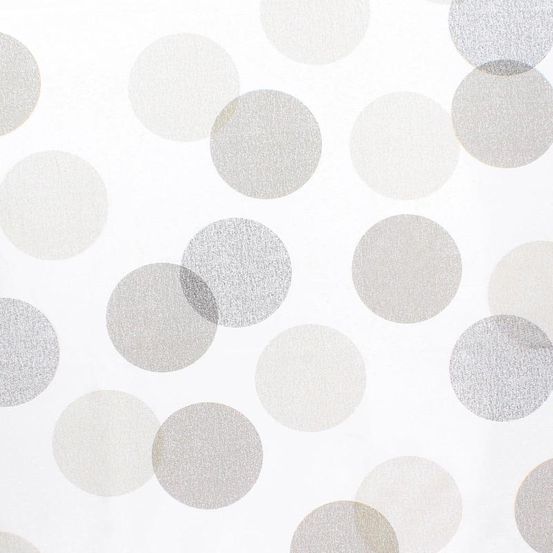 Mantel Hule Rectangular Circulos Beis. Impermeable Antimanchas Pvc 140 Cm. X 20 Metros. Rollo Recortable. Interior Y Exterior