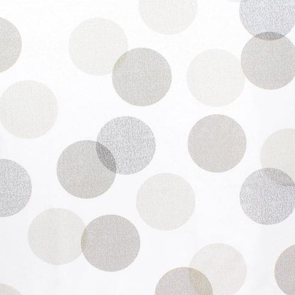 Mantel Hule Rectangular Circulos Beis. Impermeable Antimanchas Pvc 140 Cm. X 20 Metros. Rollo Recortable. Interior Y Exterior