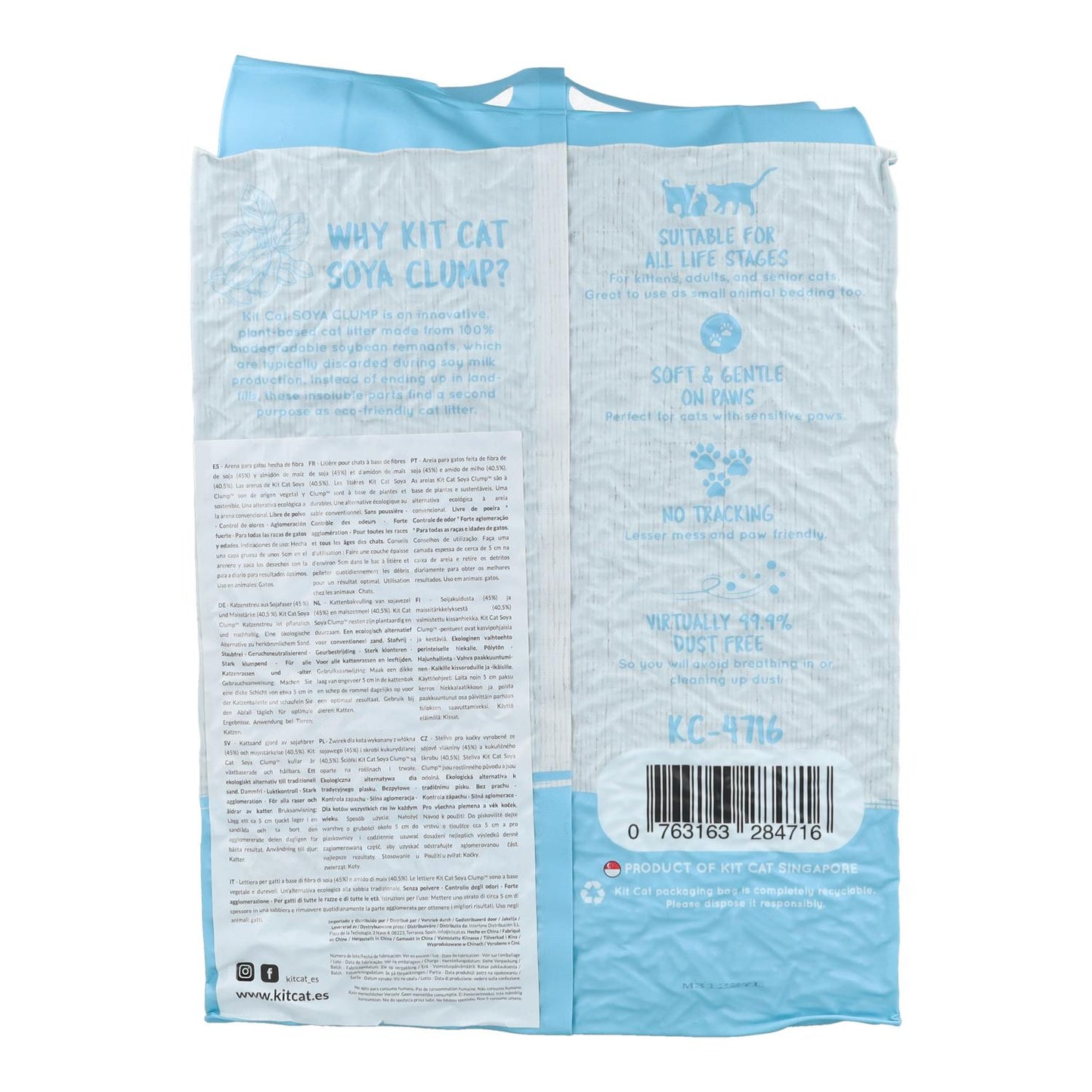 Kit Cat Arena Eco SoyaClump - Kitten Baby Powder 7 L Arena para gatos