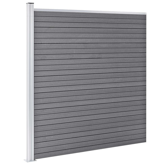 Valla De Jardín De Wpc Gris 526x186 Cm / Vetonek_0