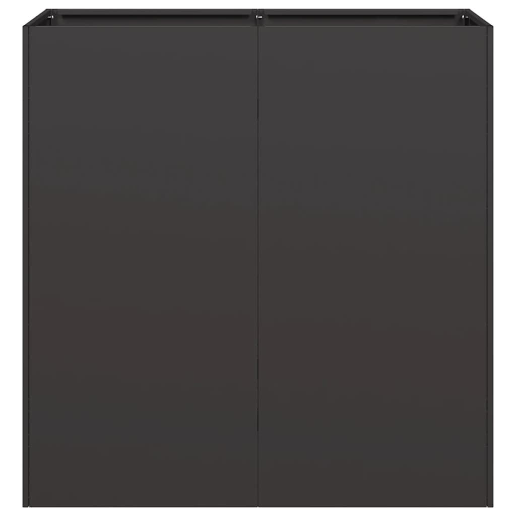 Jardinera De Acero Laminado En Frío Negro 80x40x80 Cm_3