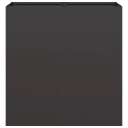 Jardinera De Acero Laminado En Frío Negro 80x40x80 Cm_3