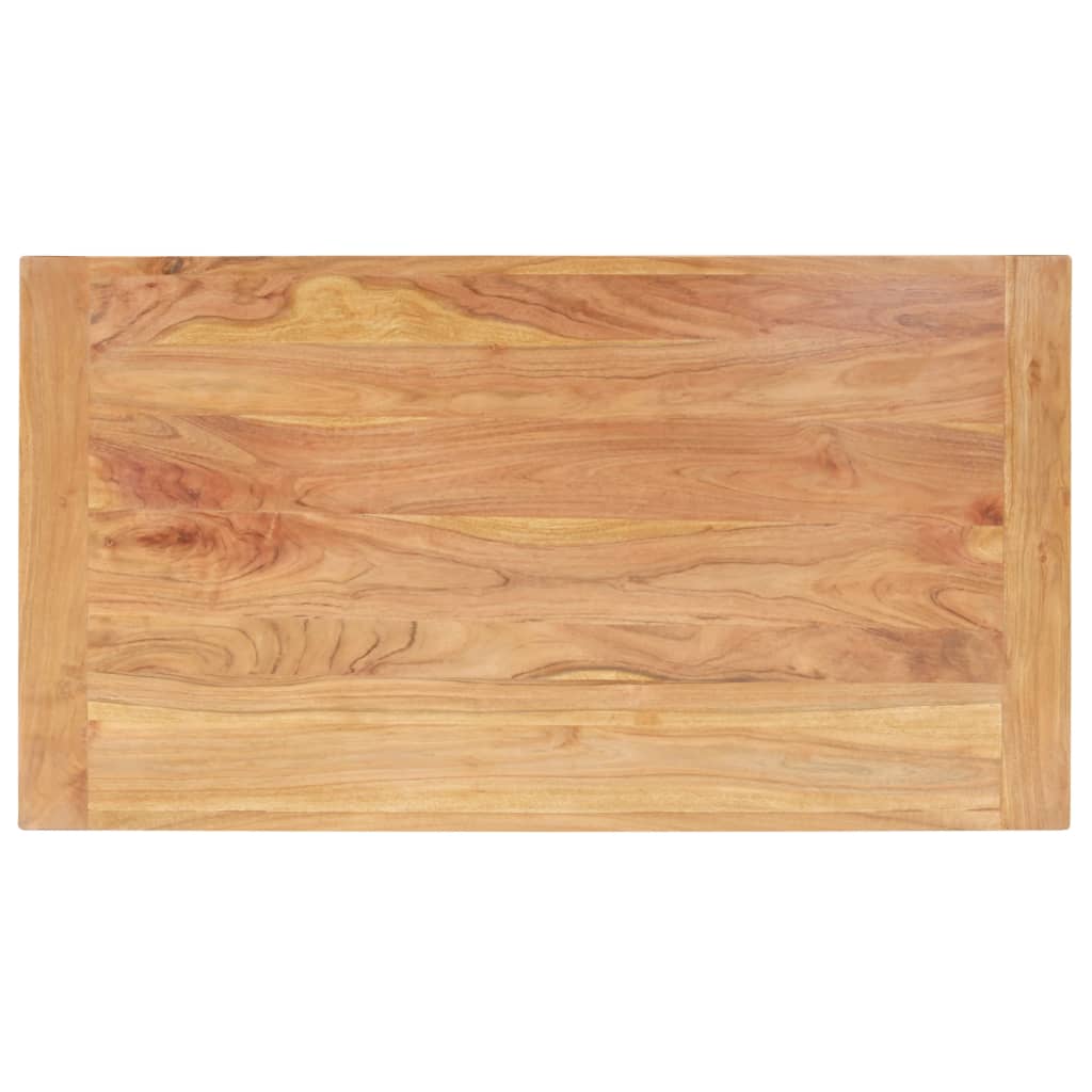 Mesa De Centro Madera Maciza Acacia Acabado Miel 110x60x35 Cm_1