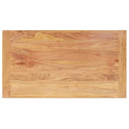 Mesa De Centro Madera Maciza Acacia Acabado Miel 110x60x35 Cm_1