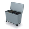 Sistema Clasificador De Reciclaje 3x10l Color Gris Keden