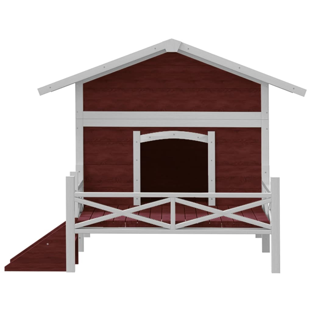 Vidaxl Caseta Para Perros Madera Maciza Pino Color Moca 159x120x88,5cm_4