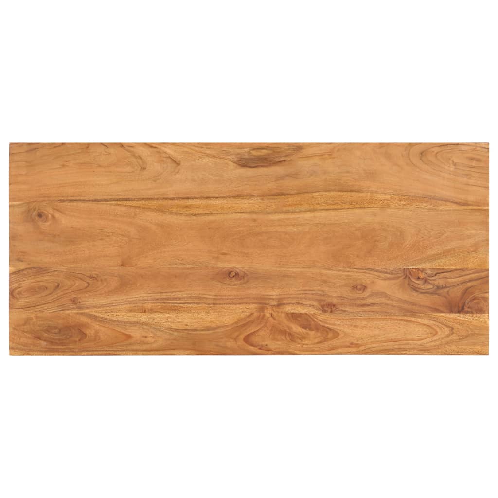 Mesa De Centro De Madera Maciza De Acacia 100x45x33 Cm_2