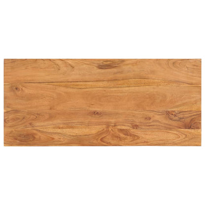 Mesa De Centro De Madera Maciza De Acacia 100x45x33 Cm_2
