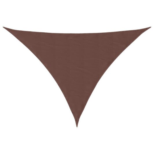 Toldo De Vela Triangular Tela Oxford Marrón 3x4x4 M_0