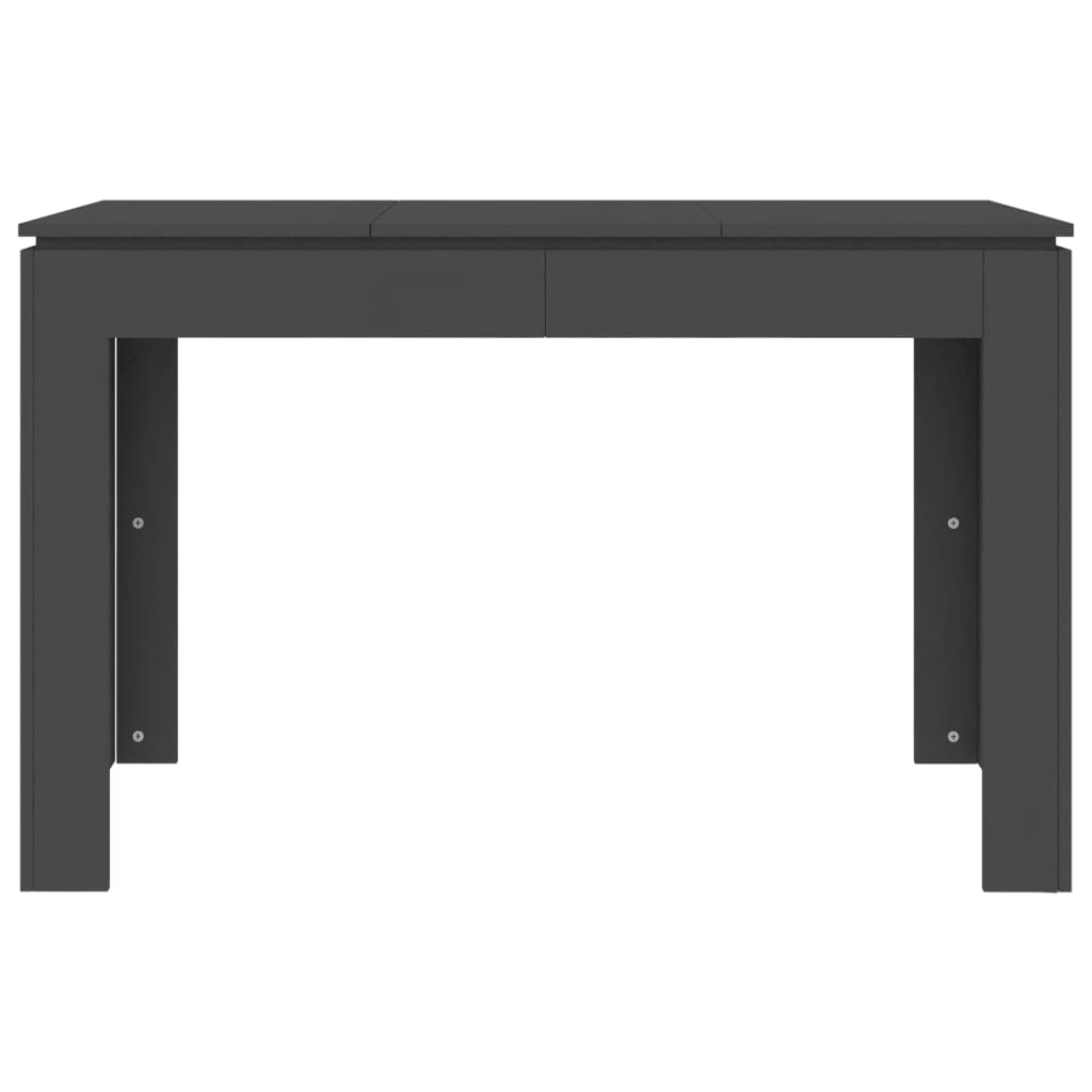 Mesa De Comedor De Madera Contrachapada Gris 120x60x76 Cm_2