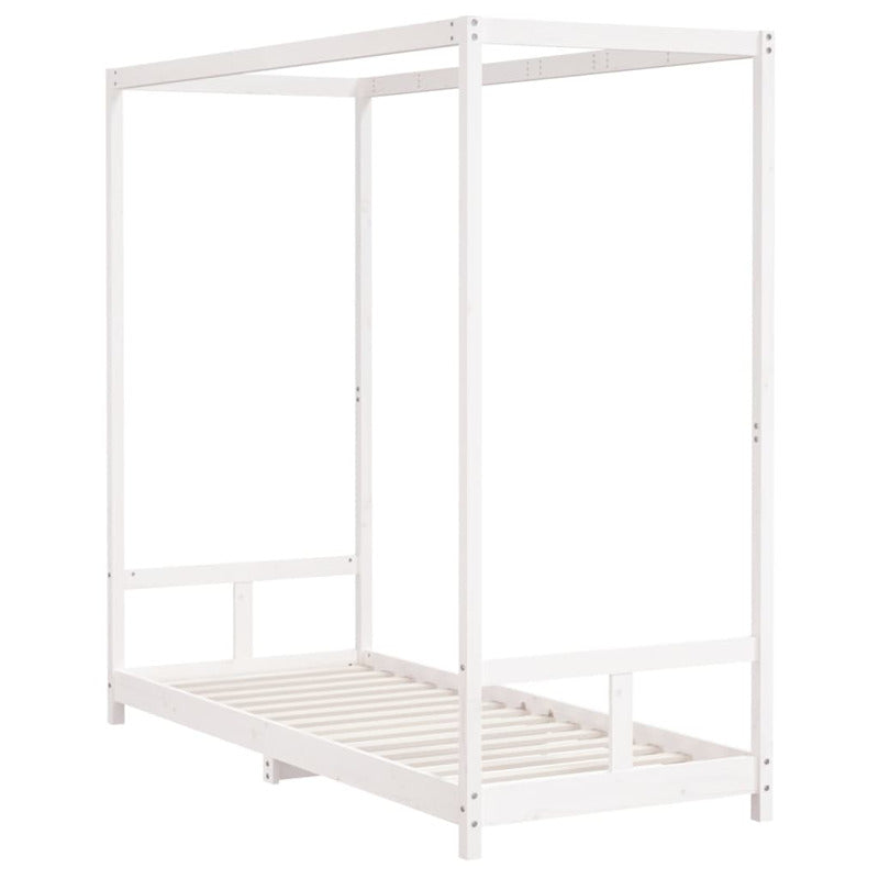 Vidaxl Estructura De Cama Para Niños Madera De Pino Blanco 80x200 Cm_5