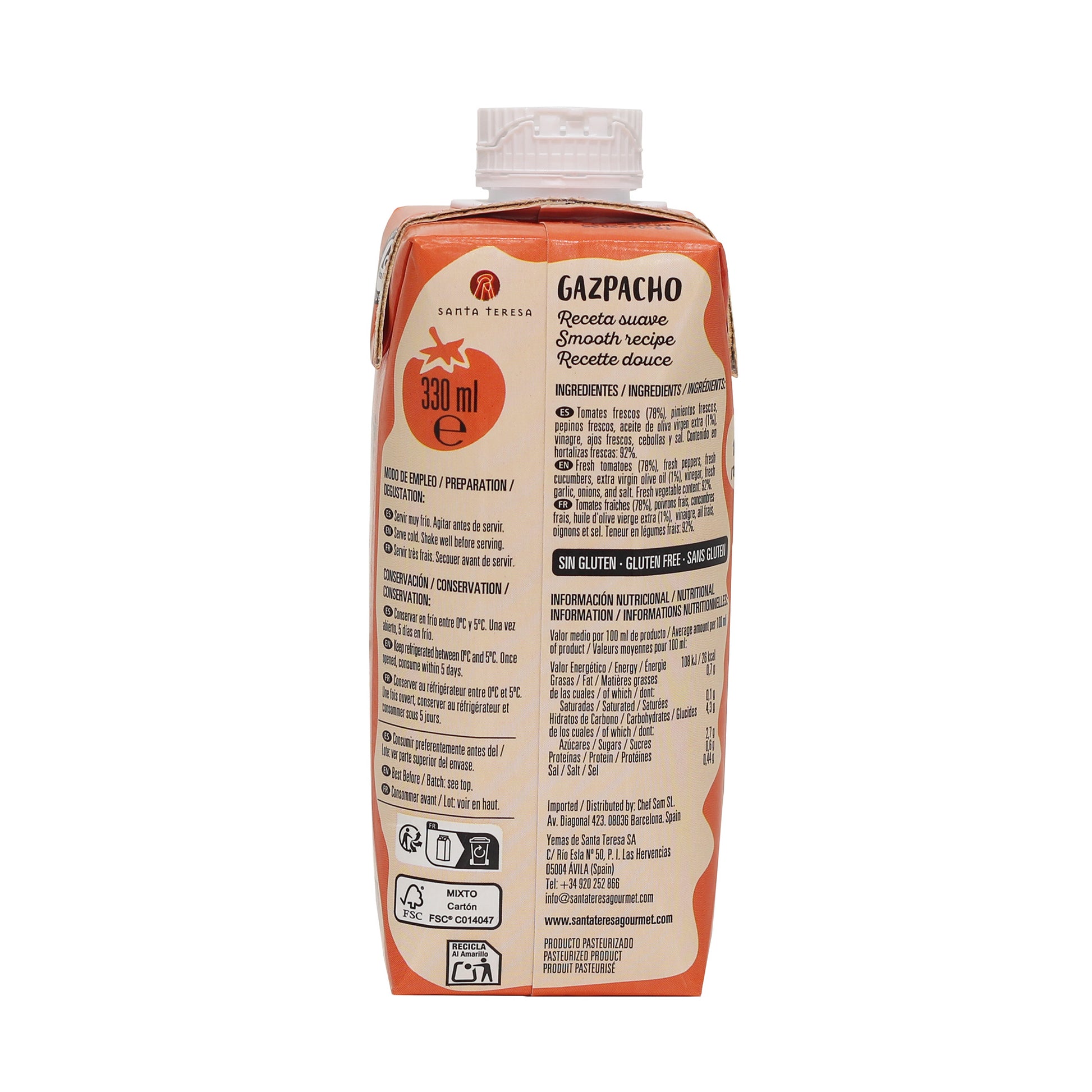 Santa Teresa - Gazpacho Disney- Sabor Suave Y Fresco, Ideal Para Niños. 330ml_2