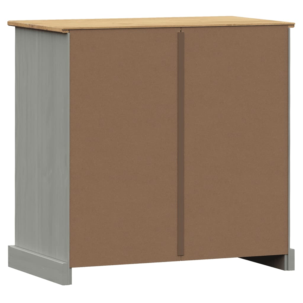 Aparador Con Cajones Vigo Madera Maciza Pino Gris 78x40x75 Cm / Vetonek_3