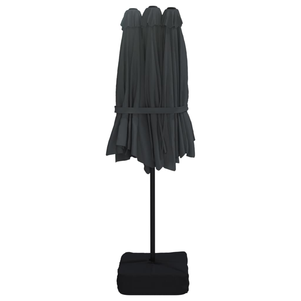 Sombrilla De Jardín Doble Negro 449x245 Cm_3