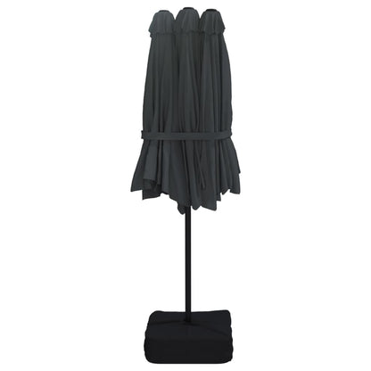 Sombrilla De Jardín Doble Negro 449x245 Cm_3