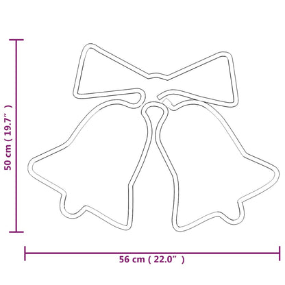 Vidaxl Figura De Campanas De Navidad Con 72 Leds 50x56 Cm_2