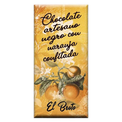 Chocolate Artesano Negro 72% Con Naranja Confitada_0