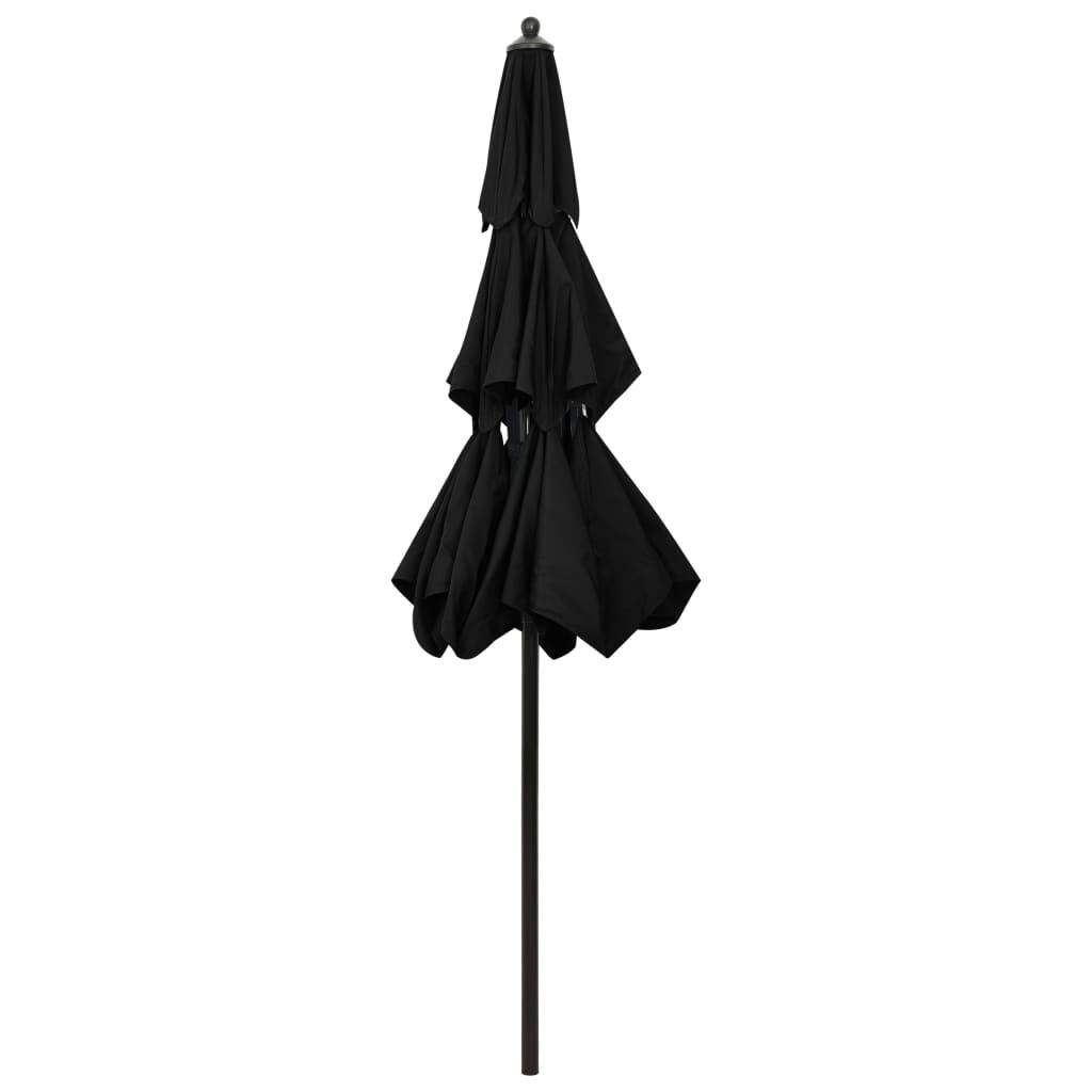 Vidaxl Sombrilla Jardín De 3 Niveles Con Palo De Aluminio Negro 2,5 M_3