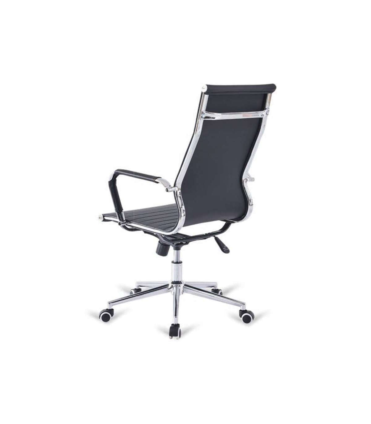 Silla De Oficina Giratoria Y Elevable París Alta. Acabado En Negro. 54 Cm(ancho) 108-113._1