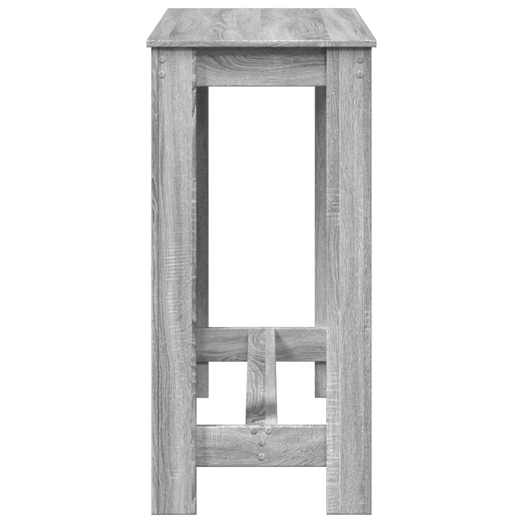 Mesa Alta De Bar Madera Ingeniería Gris Sonoma 102x50x103,5 Cm_3