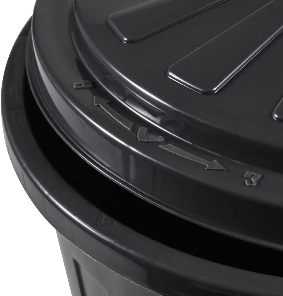 Cubo De Basura / Papelera Polivalente Con Tapa Cerrable, Pequeño, Plástico Resistente (pp), 7 l, Mats, Grafito_3