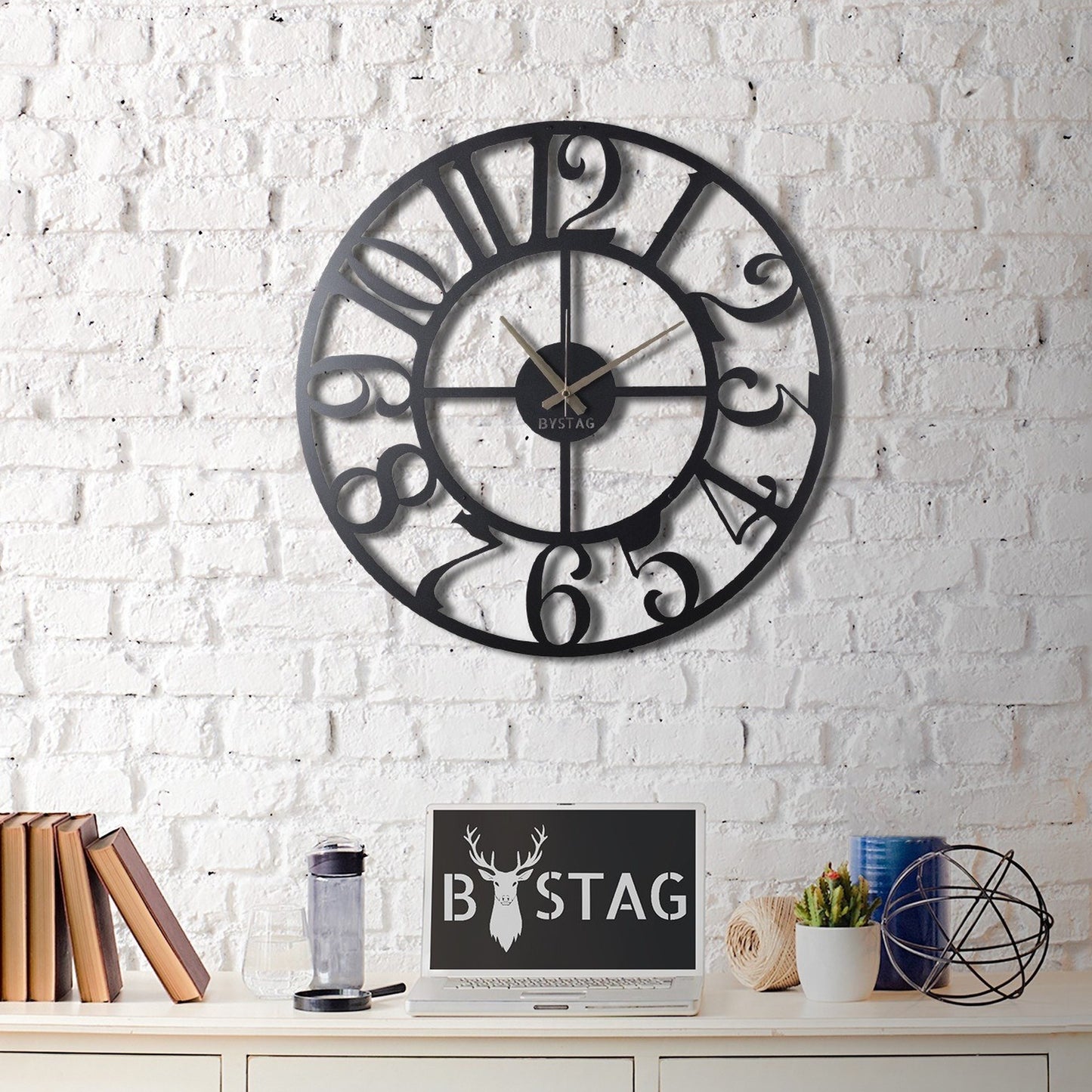 Reloj De Pared Metal Estilo Sencillo 70x70_1