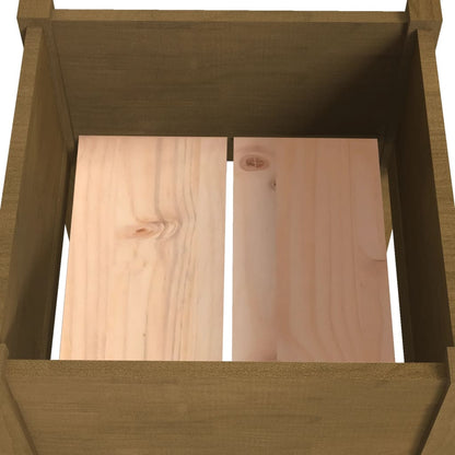 Jardineras 2 Uds Madera Maciza De Pino Marrón Miel 50x50x70 Cm_5