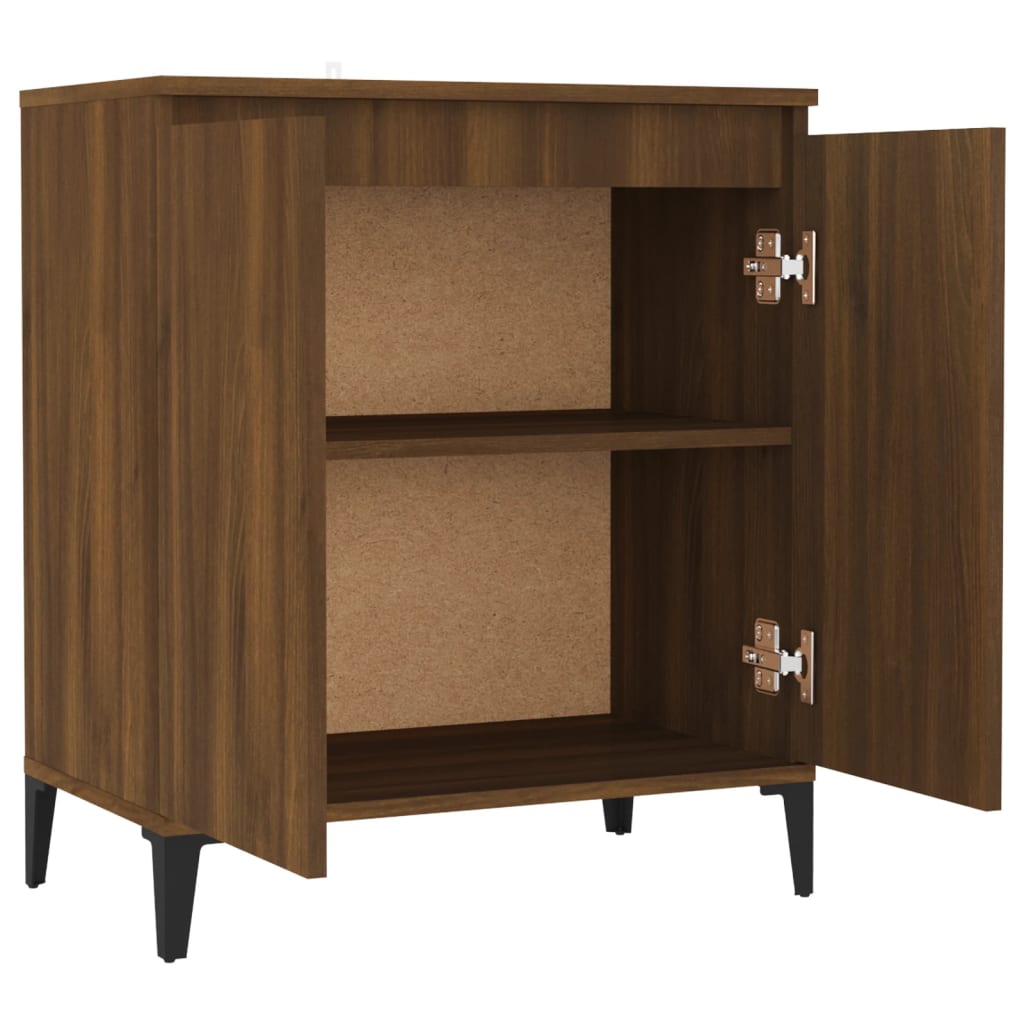 Aparador De Madera Contrachapada Roble Marrón 60x35x70 Cm / Vetonek_4