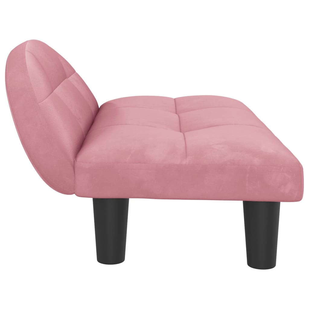 Cama Para Perros De Terciopelo Rosa 70x52x30 Cm / Vetonek_4