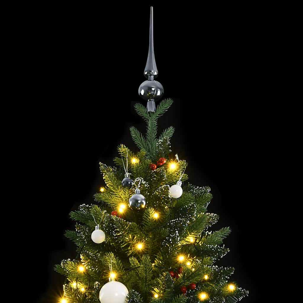 Vidaxl Árbol Navidad Artificial Con Bisagras 150 Led Y Bolas 120 Cm_1