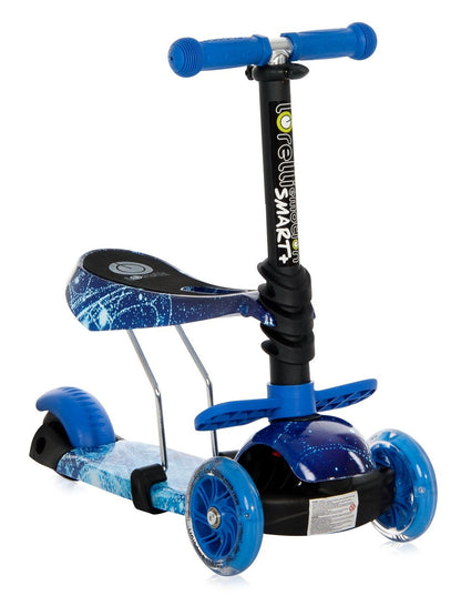 Patinete Infantil Con Asiento Y Respaldo Smart Plus Blue Cosmos_1