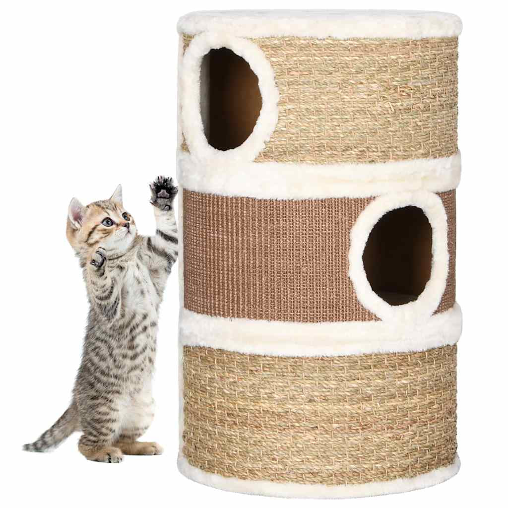 Vidaxl Barril Rascador Para Gatos Hierba Marina 60 Cm_0