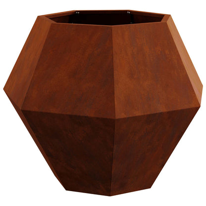 Jardinera Oxidado 75 X 75 X 60 Cm Acero Autopatinable_4
