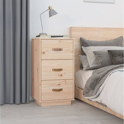 Mesitas De Noche 2 Uds Madera Maciza De Pino 40x40x75 Cm_1