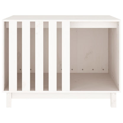 Vidaxl Caseta Para Perros Madera Maciza De Pino Blanco 90x60x67 Cm_4