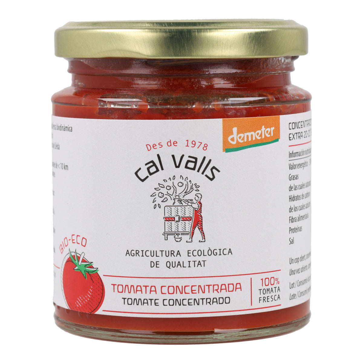 Concentrado tomate ECO Cal Valls, 250 g